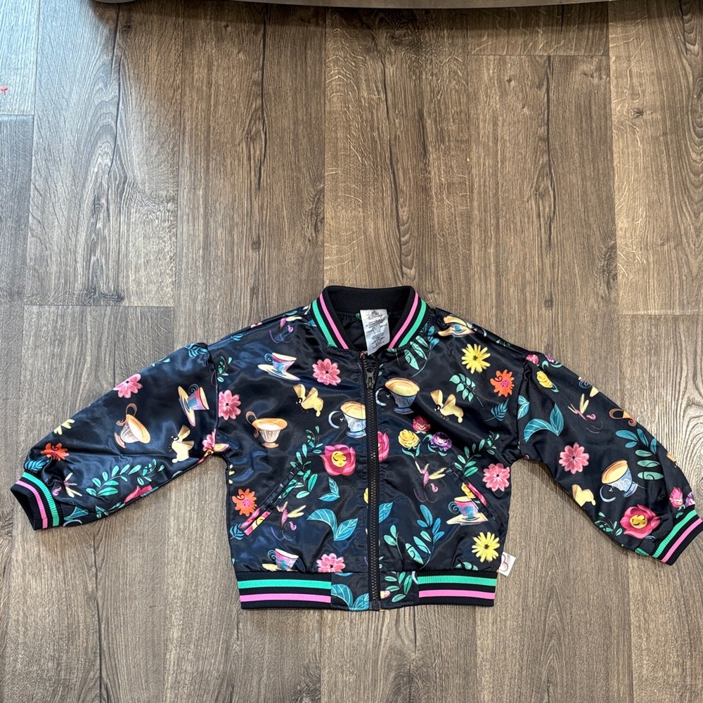 Disney ily Floral Kids Jacket - Blue with colors
